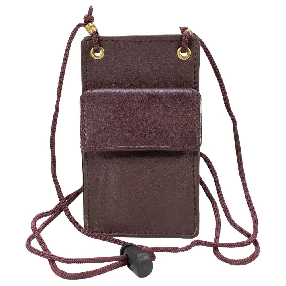 Genuine Leather ID Holder foe men/Women, ID Card Organizer for School, Office